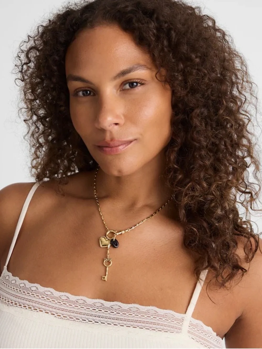 NWT Madewell Bar Watch Chain Charm Necklace Antique Gold NZ154 - Picture 3 of 7